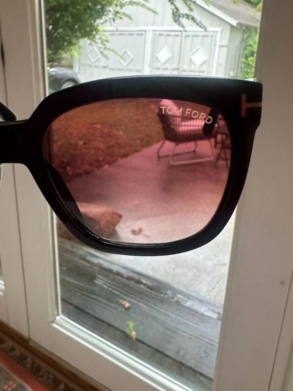 Tom Ford Amarra 55m Gradient Square Sunglasses - Like New